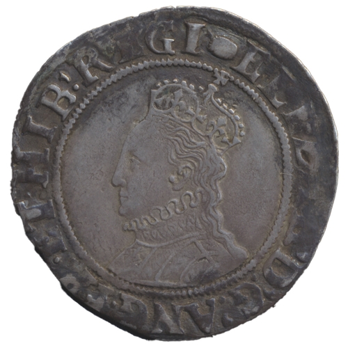 557 - Elizabeth I. sixth issue shilling mintmark tun nearly very fine. (S.2577) (See photo) (Y)