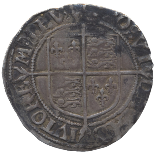 557 - Elizabeth I. sixth issue shilling mintmark tun nearly very fine. (S.2577) (See photo) (Y)