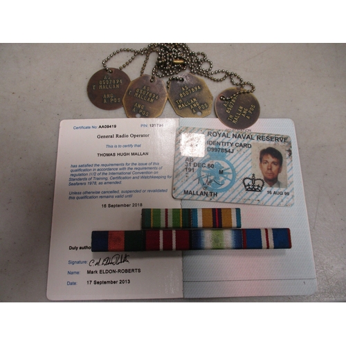 115 - Royal Navy and Royal Australian Navy recipient's 1982 South Atlantic Medal with rosette to RO1 (T) T... 