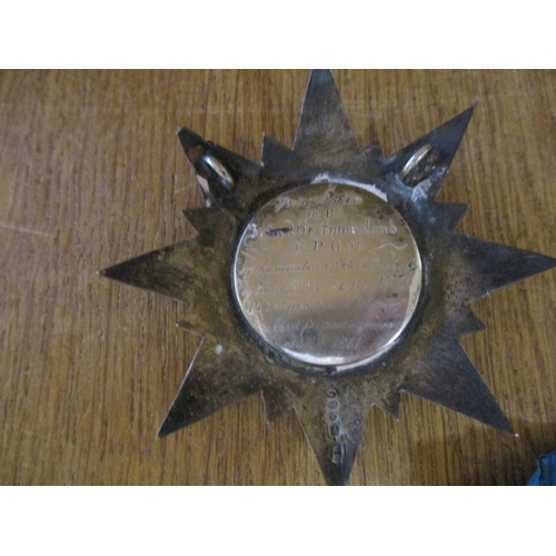 148 - Masonic. Pickering District silver star inscribed to John Westmoreland from the 