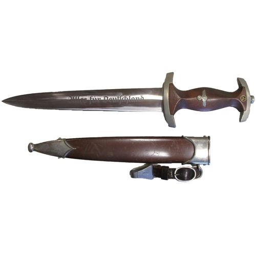 156 - Rare maker's Third Reich SA dagger and scabbard by Carl Grah, blade with maker's mark Carl Grah Soli... 