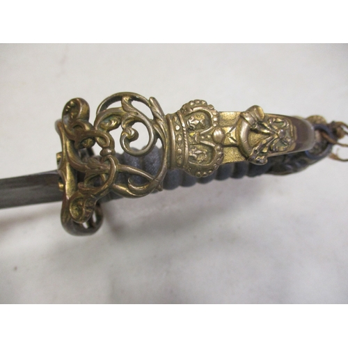 183 - 1803 Pattern Light or Flank Company officer's sword, single broad fullered blade to within 6cm of bl... 