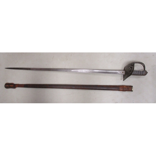 202 - KGV 1897 Pattern Infantry officer's sword and scabbard, ricasso marked Hill Brothers Old Bond St Lon... 