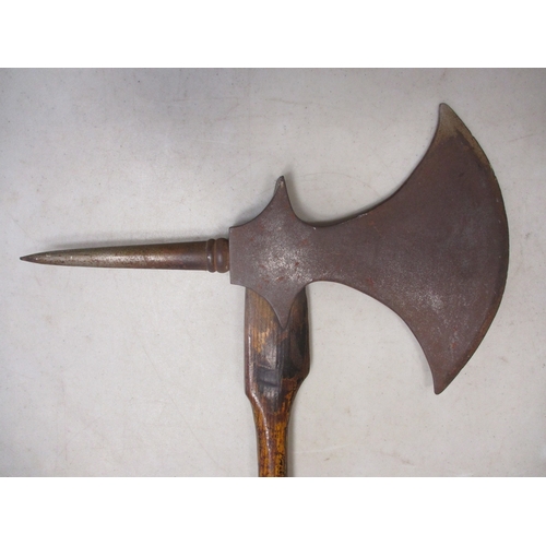 208 - Royal Horse Guards farrier's axe, axe head engraved R.H.Gds on one side and Farrier II the other, wo... 