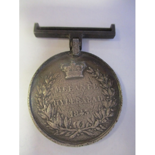 22 - 1843 Scinde Medal Meeanee/Hyderabad to Jas Murphy 22nd Reg, possibly re-named, replacement suspender... 