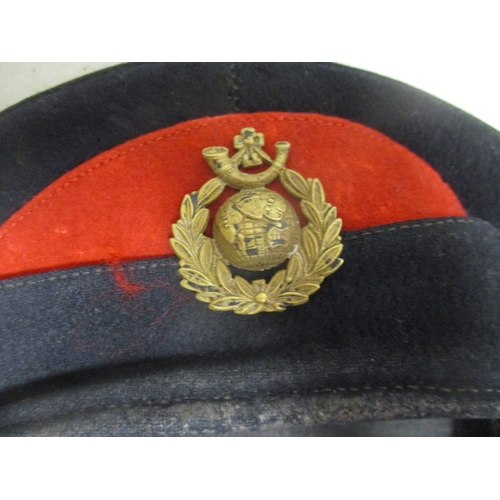 222 - Scarce pre-WW1 Royal Marine Light Infantry Broderick Cap, sides slightly crushed, some wear to insid... 