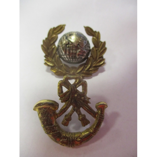 227 - Royal Marine Light Infantry Officer's two part cap badge, circa 1918-21 just prior to amalgamation, ... 