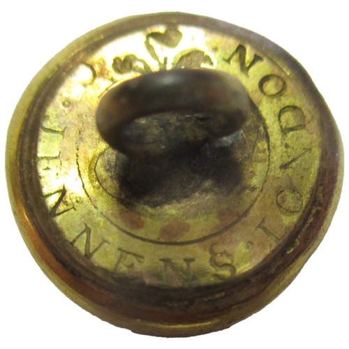 228 - Rare Royal Marine Artillery Officer's gilt coatee button, 15mm diameter, circa 1855-62, Royal Marine... 