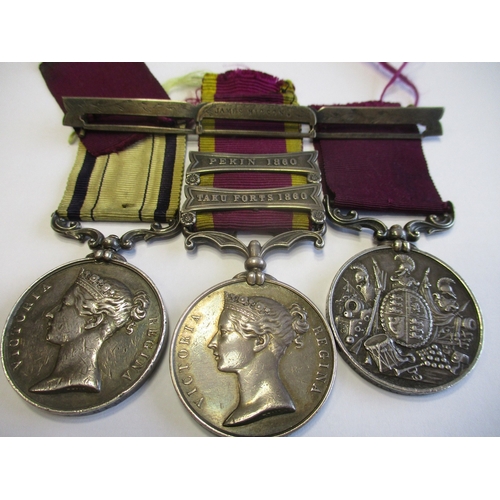 24 - 1853 South Africa Medal to J. Higson 2nd Regt, 1860 Second China War Medal 2 clasps Taku Forts 1860,... 