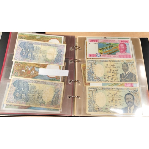 463 - Collection in two volumes generally fair to fine with France 100 francs (34) plus Indochina (51), Dj... 