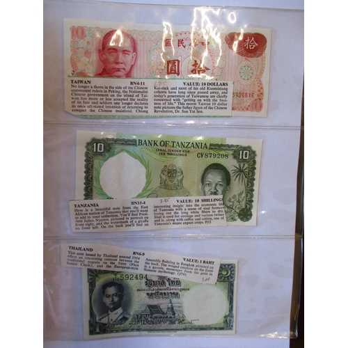 469 - World collection in album many countries represented with Taiwan, Ireland 1975 £1 extremely fine, Ch... 