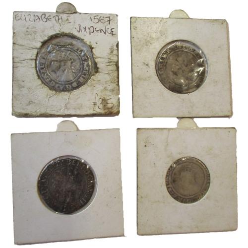 497 - Hammered range generally fair/ fine with shilling Elizabeth I sixth issue mintmark hand, sixpences 1... 