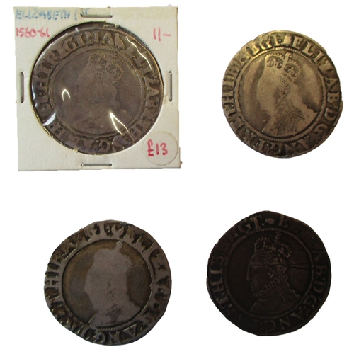 504 - Hammered shillings range generally fair/ fine with Elizabeth I second issue mintmark martlet, sixth ... 