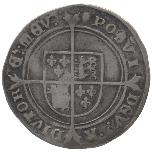 553 - Edward VI. 1551-53 shilling mintmark tun fine/ good fine. (S.2482) (See photo) (Y)