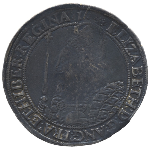 558 - Elizabeth I. Seventh issue crown, crowned bust of queen R. Royal arms shield mm.1 in Westminster box... 