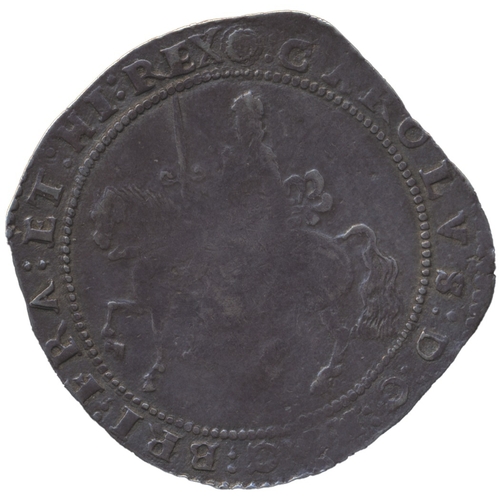 566 - Charles I. 1645 crown king on horseback, R. Royal arms in shield, mm.rose/Ex, fine in Westminster bo... 