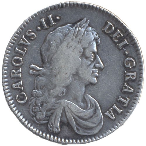 568 - Charles II. 1671 V.TERTIO half crown third bust good fine. (S.3366) (See photo) (Y)