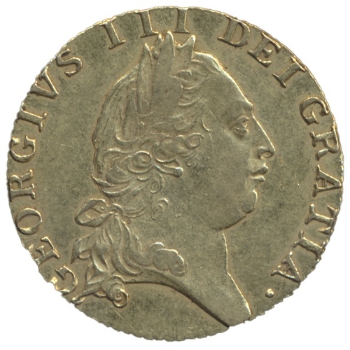 575 - 1790 guinea, fifth laurel, 'spade' shaped shield on reverse, near very fine. (See photo). (Y)