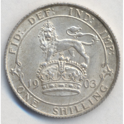 585 - 1903 shilling good extremely fine. (Y)