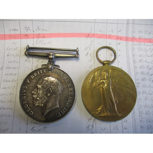 97 - WW1 BWM and Victory Medal pairs to:
1. 462057 Pte A. Dickson Labour Corps.
2. 5112 Pte H.S. Austin C... 