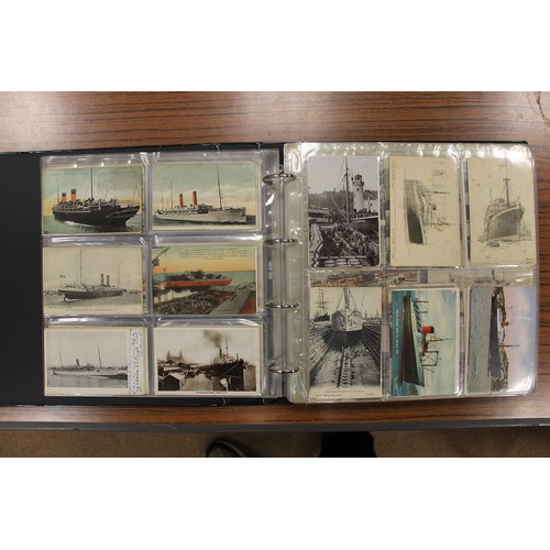 41 - Misc. coln. in modern album. shipping incl. merchant, naval, lightships, paddle steamers, lifeboats ... 