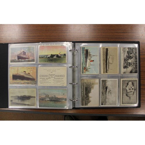 41 - Misc. coln. in modern album. shipping incl. merchant, naval, lightships, paddle steamers, lifeboats ... 