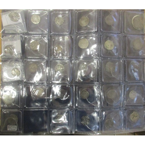 495 - Richard I to Charles I hammered range stored in plastic album leaf or coin pockets, generally fair/f... 