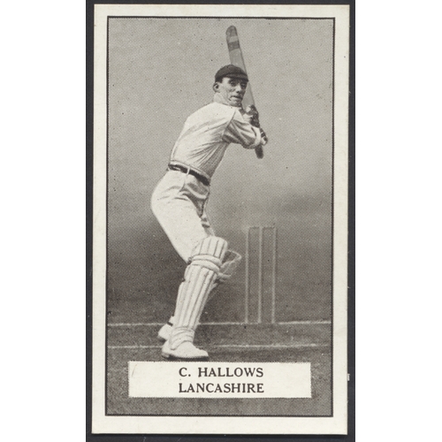 38 - Gallaher. Complete set in plastic sleeves Famous Cricketers fair to good. Cat. £400. (See photo) (R)