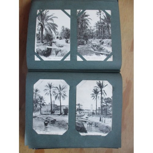 98 - Foreign. Coln. in old album of Morocco, Tunisia and Algeria mainly from the 1920's appear to be unus... 