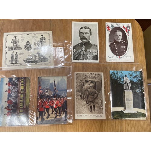 132 - Military. Misc. coln. Incl. Portrait photographs, painted, History and Tradition, silks, Red Cross, ... 