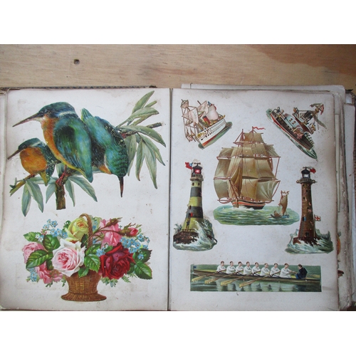 143 - Ephemera. Misc. coln. of Victorian scraps and early folded greetings cards , loose and in albums. Gr... 