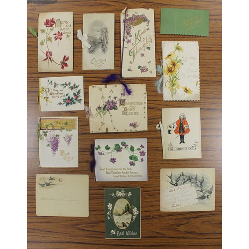 143 - Ephemera. Misc. coln. of Victorian scraps and early folded greetings cards , loose and in albums. Gr... 