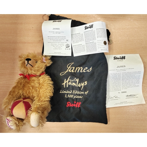 168 - Steiff. Collection of bears generally excellent with 2008 limited edition exclusive to Hamleys 'Jame... 