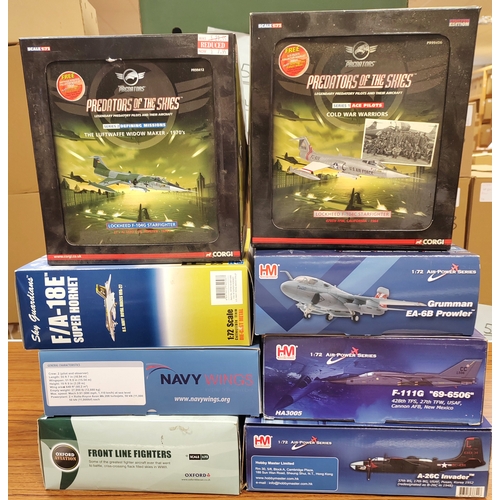 188A - Collection of model planes mostly 1:32, 1:48, 1:72 generally good to good plus in good to excellent ... 