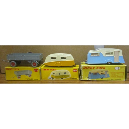 303 - Dinky. Range of vehicles, generally excellent to near mint in very good to excellent boxes, with 117... 