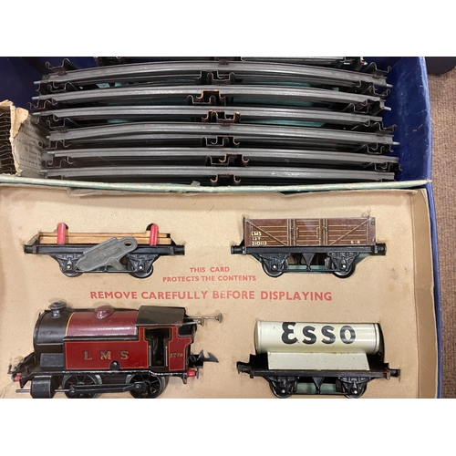 393 - Hornby. Collection of O gauge clockwork sets including tanks LMS 2270 0-4-0 No 201, LNER 460 0-4-0 N... 