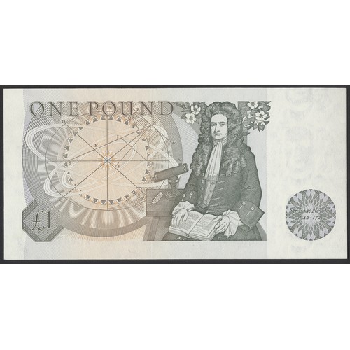 347 - J.B. Page. £1 AN24 833158 uncirculated in the new colours used for D.H.F. Somerset, supported on eit... 