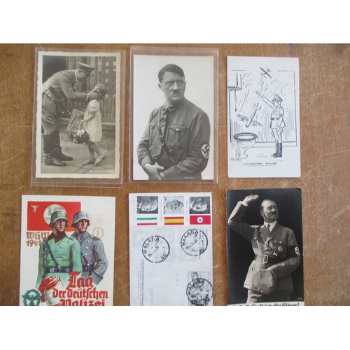 130 - Military. Range of Nazi, Third Reich with many featuring Hitler. Qty. 56 (R)