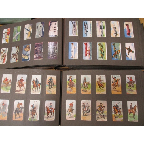 15 - Collection in slot in albums, loose and paper albums with complete sets including Carreras Britains ... 