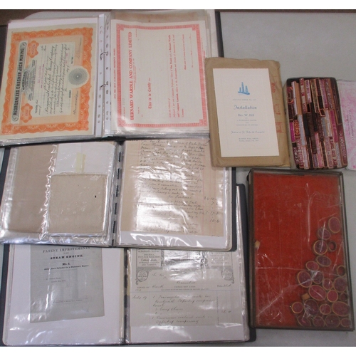 150 - Mixture of various ephemera and collectables in boxes, albums, tins, bags or loose, includes ranges ... 