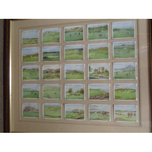 19 - Collection of complete sets in frames with Churchman Famous Golfers, Holed in One, Jovial Golfers, P... 