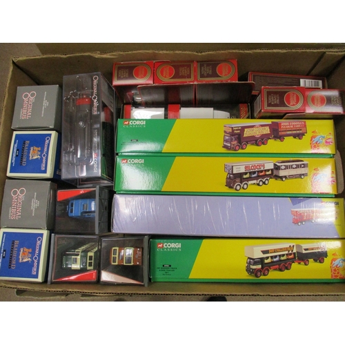 199 - Collection including Corgi Showmans Caravan No 31702, trailer and Dodgem No 15901, trailer caravan N... 