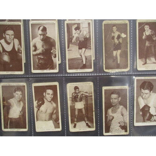 2 - Collection in 17 albums with ranges from Churchman Boxing Personalities (23), Lea Old Pottery and Po... 