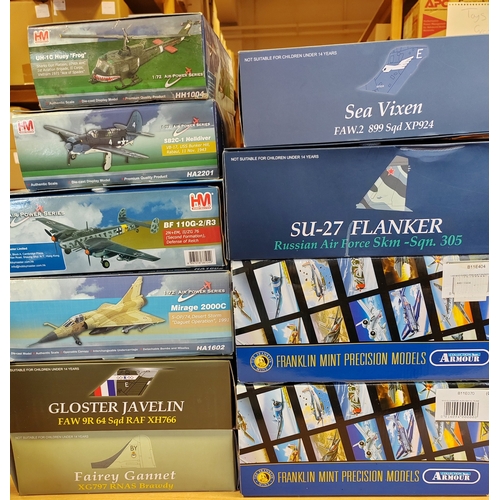 214 - Collection of military aircraft with scales of 1:144 and 1:72 mint in good to very good boxes with A... 