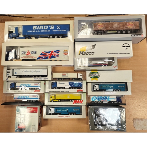 216 - Collection of trucks mint in very good to excellent boxes with scales 1:43, 1:50, 1:87 includes Auto... 