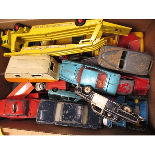 220 - Collection including unboxed older Dinky play worn, Corgi, metal animals, boxed Britains and Matchbo... 