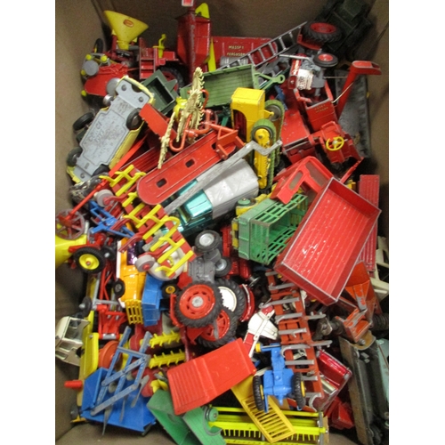 220 - Collection including unboxed older Dinky play worn, Corgi, metal animals, boxed Britains and Matchbo... 