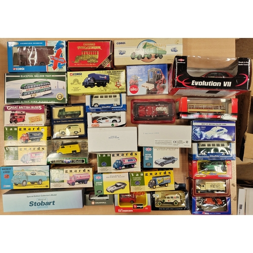 222 - Collection cars, buses, trucks etc. generally mint in mostly very good to excellent boxes with Corgi... 