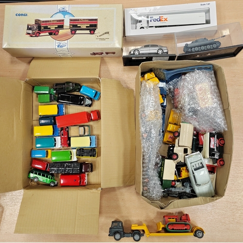 222 - Collection cars, buses, trucks etc. generally mint in mostly very good to excellent boxes with Corgi... 