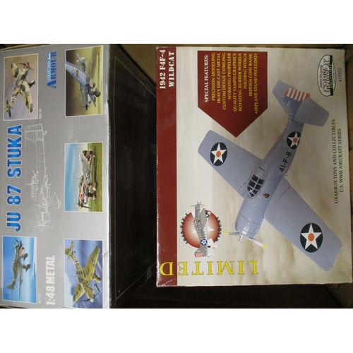 228 - Collection of aircraft including large majority Amer Com, Atlas, Corgi AA, plus kits with Airfix, Re... 